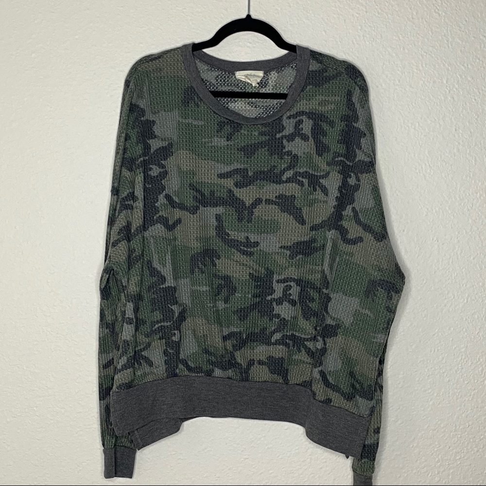 Fantastic Fawn Camo Waffle Weave Top